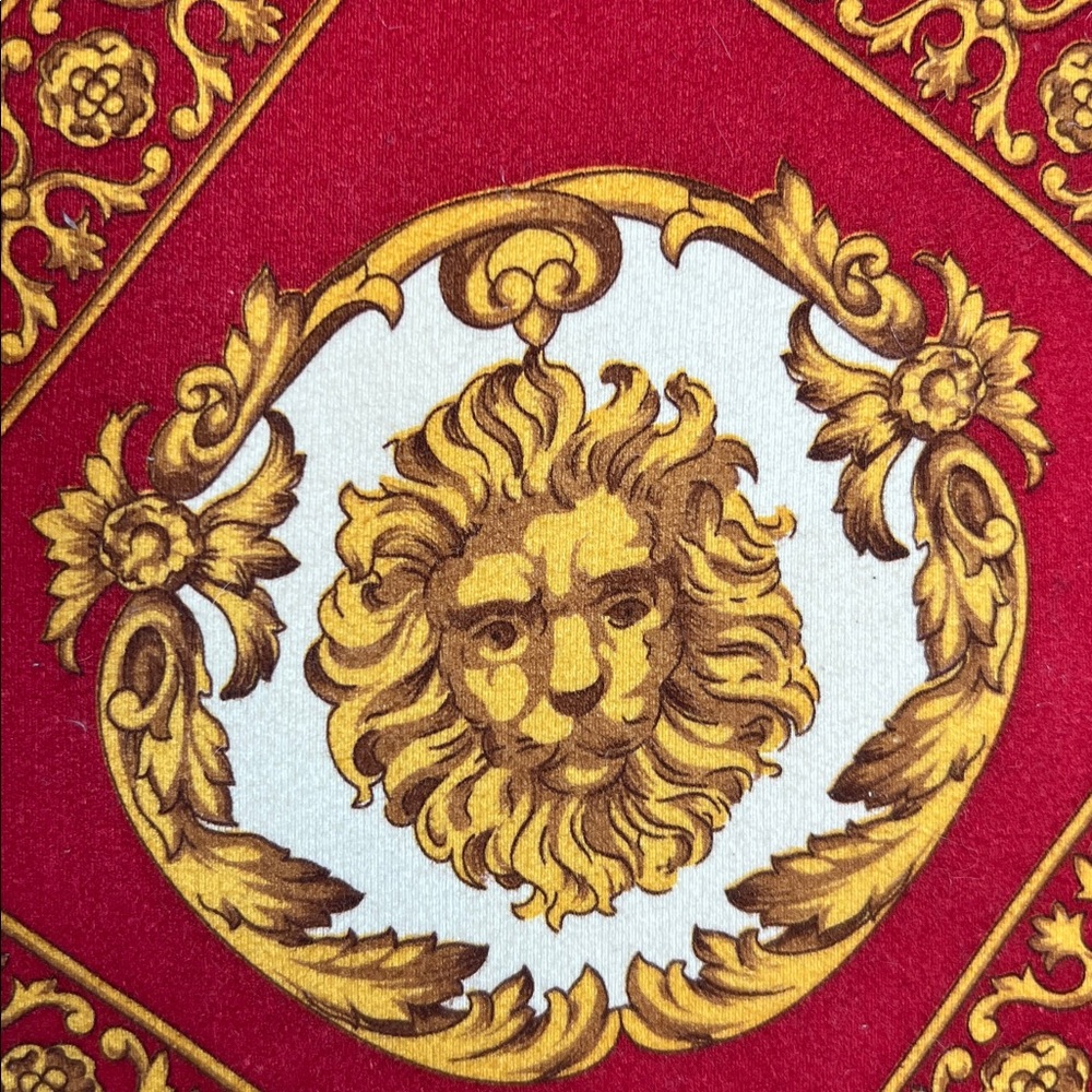 Versace Home Red and Gold Ornate Pillow - Picture 4 of 4